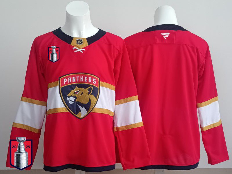 Men 2025 Florida Panthers Blank Red Fanatics Home Premium NHL Jersey style 7